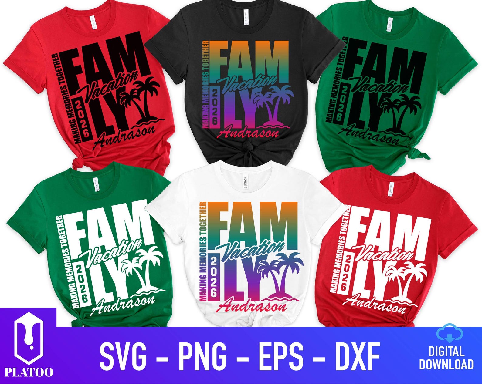 Family Vacation 2026 SVG PNG, Family Trip Shirt Design (digital ...