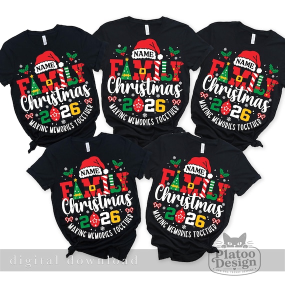 Family Christmas 2026 SVG PNG, Christmas Crew Design, Making Memories Together, Matching Family Christmas Shirts (Digital Download)