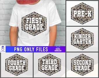 Pacote de imagens PNG com estampa camuflada para volta às aulas (Download digital)