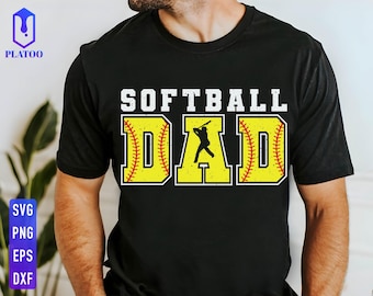Softball Dad Svg, Sports Dad Shirt, Png, Eps, Dxf (Digital Download)