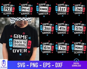 Game On Back to School SVG Bundle, First Day of School (Digital Download)
