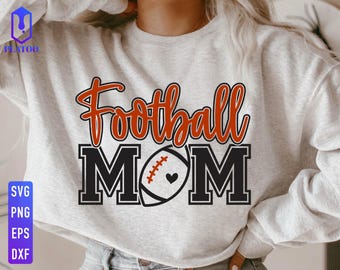 Football Mom SVG, PNG, Sports Mom Design (Digital Download)