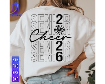 Senior Cheer 2026 SVG, Game Day PNG (Digital Download)