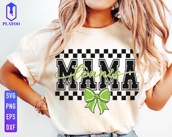 Tennis Mama Design, Bow Graphic, Shirt Sublimation (svg, png, eps, dxf)
