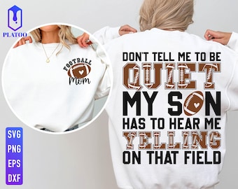 Football Mom SVG, PNG, Sports Mom, Game Day (Digital Download)