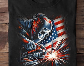 Welder Vintage Usa American Flag Weld Welding Welder Welder T Shirt - Welder Funny, Welder Gift, Welder Life, Welder Wife, Pipeline, Welder