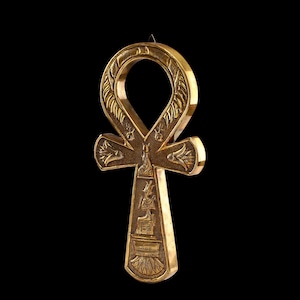 Egyptian Ankh or Key of life Handmade from pure Copper in antique shape height 35 cm made in Egypt.