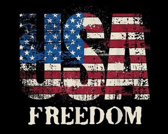 Patriottische grunge Amerikaanse vrijheid PNG, noodlijdende Amerikaanse vlag digitale download, vintage patriottische shirtontwerp voor Veteranendag