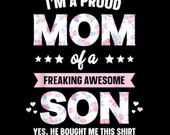Ich bin eine stolze Mutter eines unglaublichen Sohnes, lustiges Mutter Shirt, Muttertagsgeschenk, Geschenk für Mutter, Mutterleben Shirt, stolze Mutter Shirt, Sohn Shirt