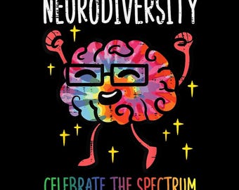 Neurodiversity Brain Autism Awareness, ASD ADHD Design, Autism Month, Adults Kids, PNG, Transparent Background
