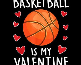 Basketball ist mein Valentinstag PNG, Valentinstag Sportdesign, Basketball-Herzgrafik, Sportfan-Shirt PNG, Transparenter Hintergrund