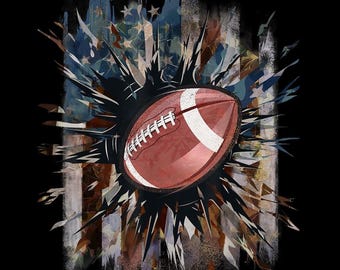 Football 4th of July PNG, Patriotic Football PNG,Red White and Blue Football, 4th of July Clipart, American Flag Football Design Sublimation