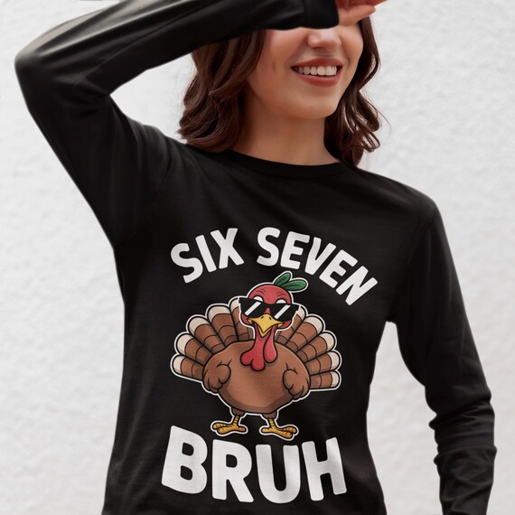 T-Shirt Humoristique 'Cool Turkey Sunglasses' Six Seven Bruh - Thanksgiving - Taille Et Couleur Au Choix - Neuf Avec étiquettes