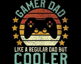 Gamer Dad Player 1 Game Controller Father's Day Design, Father's Day, Gaming Style, Dad, PNG, Transparent Background