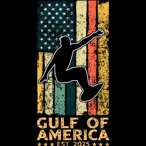 Der Golf von Amerika 2025 Png, Retro USA digitaler Download, Amerika Karte Kunst, Vintage Reise Poster, druckbare Wandkunst, USA Png Design