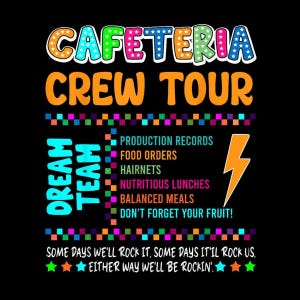 Cafetariacrew Dream Team PNG, groovy lunchdame, schoolvoedselservice, keukenpersoneel, retro teamshirt, cafetariamedewerker digitale download