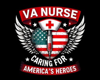 VA-verpleegkundige, zorg voor Amerika's helden, cadeau patriottische verpleegkundige, veteranenaangelegenheden, militair eerbetoon png, digitale download