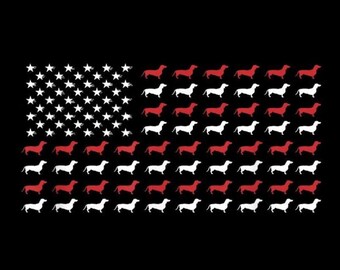 Patriotic Dog Flag PNG, American Flag Dog Silhouette Clipart, 4th of July Pet Lover Design, USA Pride PNG, Transparent Background