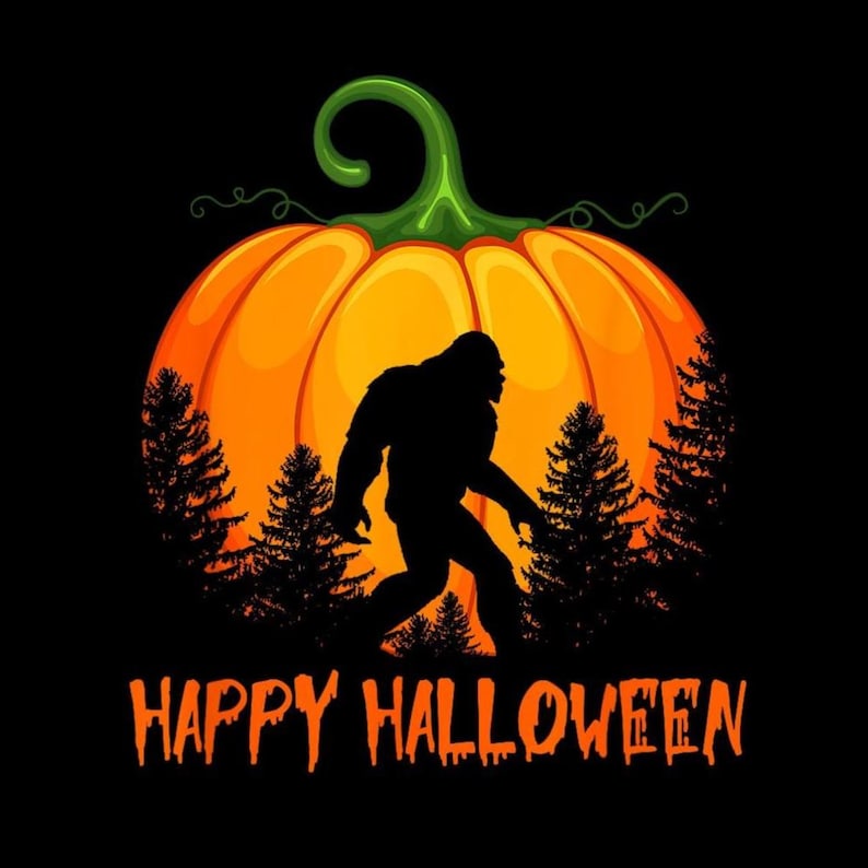 Spooky Halloween Bigfoot PNG, Funny Sasquatch Ghost Costume Sublimation ...