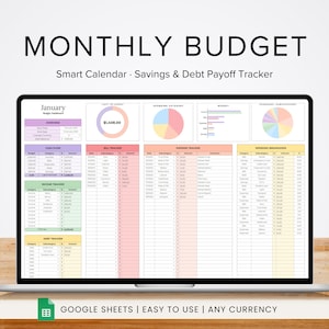 Monatsbudget-Tabelle, einfaches Budget, Partybudget in Excel, Finanzplaner, einfache Excel-Tabelle, Haushaltsbudget, Schuldenrückzahlungs-Tracker, Schuldenabbau-Methode