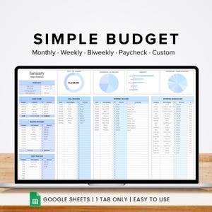 monthly budget spreadsheet, simple home budget planner, balance sheet, expense tracker, financial overview, budget template google sheets