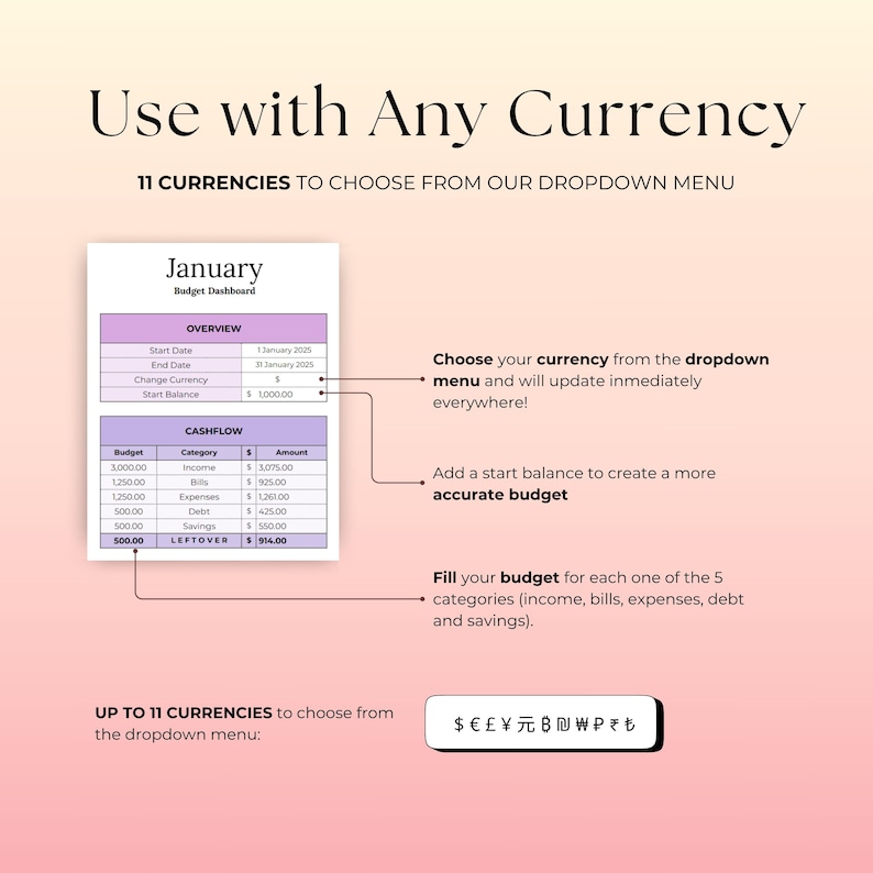 simple monthly budget spreadsheet, home budget planner, expense planner, excel planner, budget tracker, easy budget template google sheets image 4