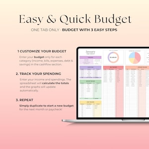 simple monthly budget spreadsheet, home budget planner, expense planner, excel planner, budget tracker, easy budget template google sheets image 2