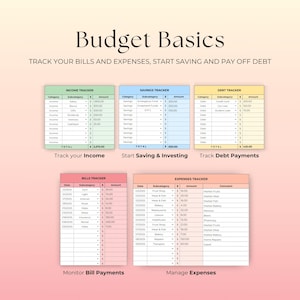 simple monthly budget spreadsheet, home budget planner, expense planner, excel planner, budget tracker, easy budget template google sheets image 6