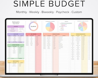 simple monthly budget spreadsheet, home budget planner, expense planner, excel planner, budget tracker, easy budget template google sheets