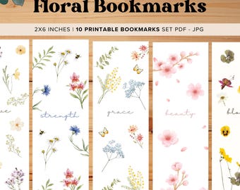floral bookmark, flower bookmark, bookmark for woman, cute bookmark, reading social club, reading cottagecore, jpg printable, book gift