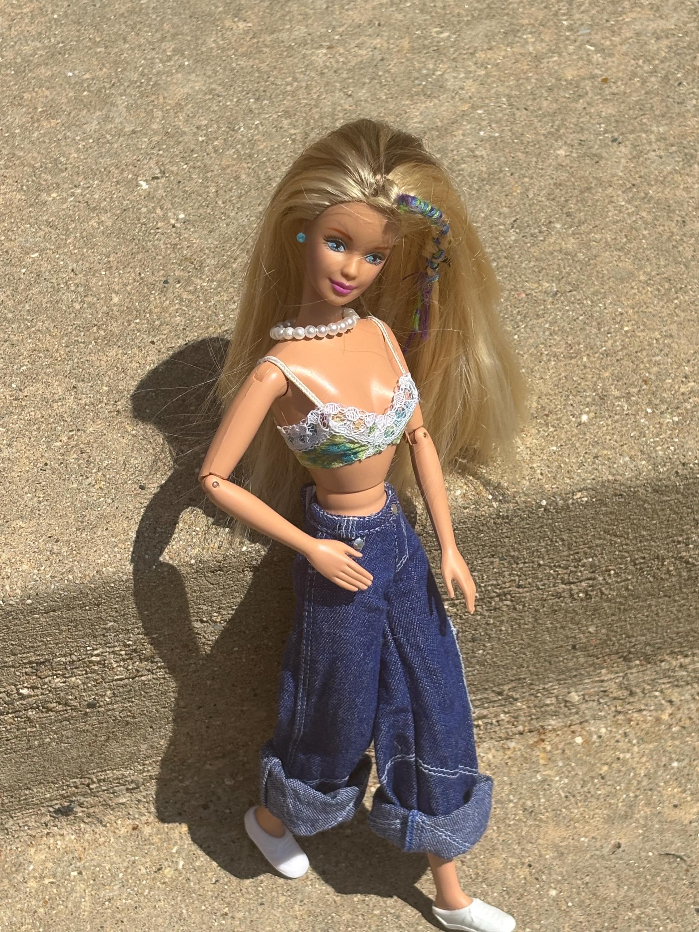 Tie Dye Barbie Redressed Articulated Mackie Face - Etsy Canada