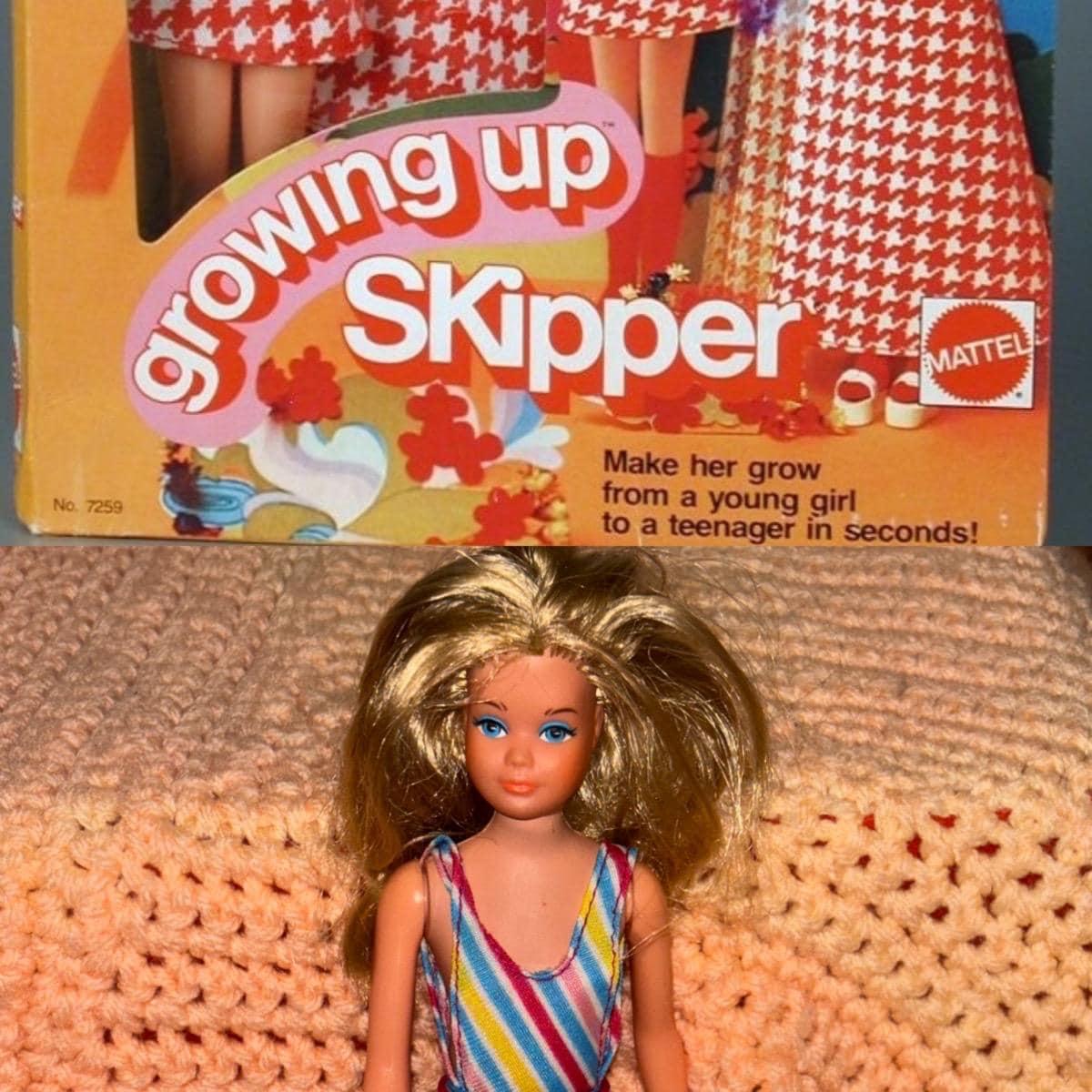 vintage barbie sister ♡SKIPPER スキッパー Vintage Skipper Doll (Barbie's little sister) Blonde - No. 5