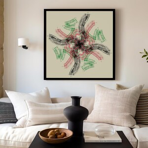 Abstracte geometrische kunstafdruk | Modern minimalistisch muurdecor | Afrikaanse poster voor kunstliefhebbers