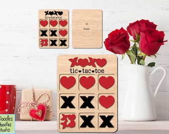 Valentines Tic Tac Toe SVG Bundle, Laser Cut File (digital Download) - Etsy