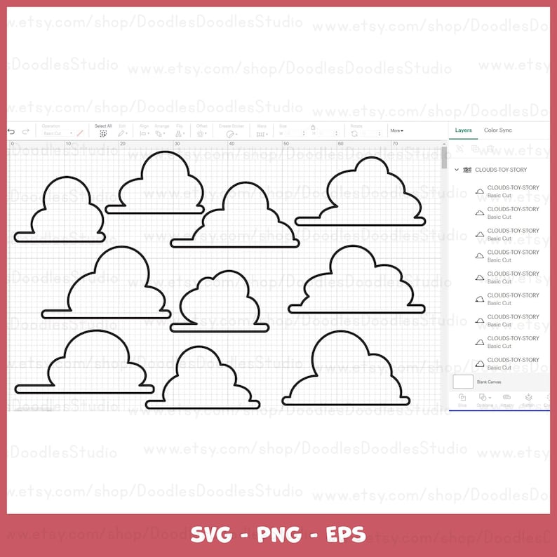 Cloud Outline SVG, Fluffy Nursery Clouds Bundle (digital Download) - Etsy
