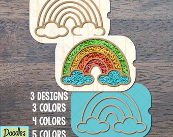 Flisat Insert Trofast Rainbow Lid SVG Bundle, Sensory Play Toys (Digital Download)