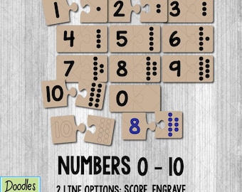 Number Puzzle Montessori Math Puzzles SVG Bundle (Digital Download)