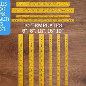 Leather Ruler Bracelet Templates SVG Cut File (Digital Download)