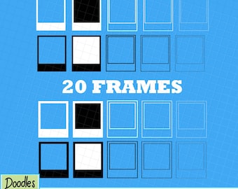 Retro Picture Frame SVG Bundle PNG Vector (Digital Downloads)