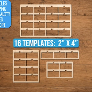 2x4 Inch Rectangle Jig Laser Cut File | Leather Patch Jig | Engraving Jig SVG | Craft Template