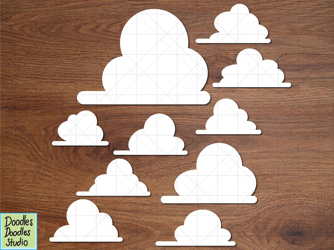 Clouds SVG Bundle, Fluffy Clouds Clip Art (digital Download) - Etsy UK