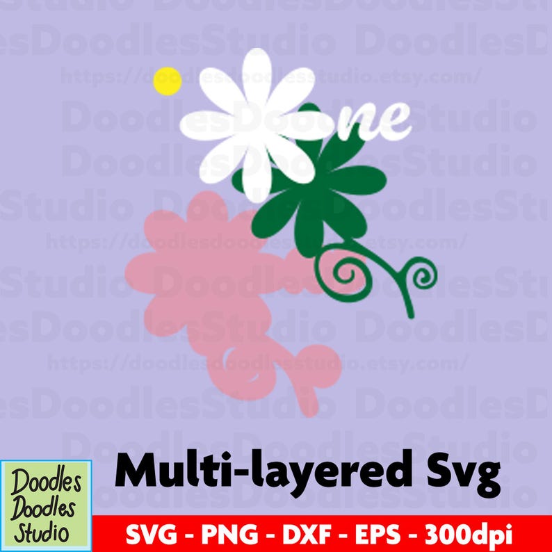 One Daisy Cake Topper SVG Bundle Png - Etsy