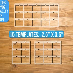 2.5x3.5 Inch Rectangle Jig Laser Cut File | Leather Patch Jig | Engraving Jig SVG | Craft Template