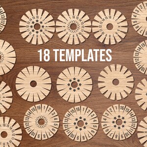 16 Slot Bracelet Disk SVG | Kumihimo Braiding Tool Template (Digital Download)