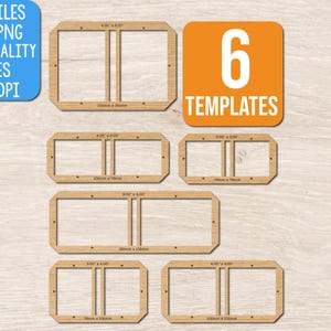 Bookbinding Guides Laser Cut File | Book Cover Alignment Templates | DIY Bookbinding Tools | Digital Download
