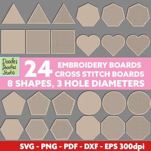 Korsstygnstavla SVG laserskuren fil (digital nedladdning)