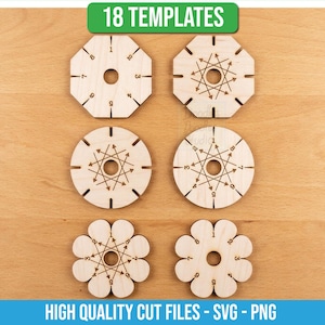 Paquete de 18 discos para pulseras de la amistad en formato SVG, archivo de corte láser Glowforge (descarga digital).