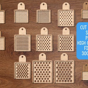 Paquete SVG de 13 bandejas para contar cuentas, archivo cortado por láser Glowforge (descarga digital)
