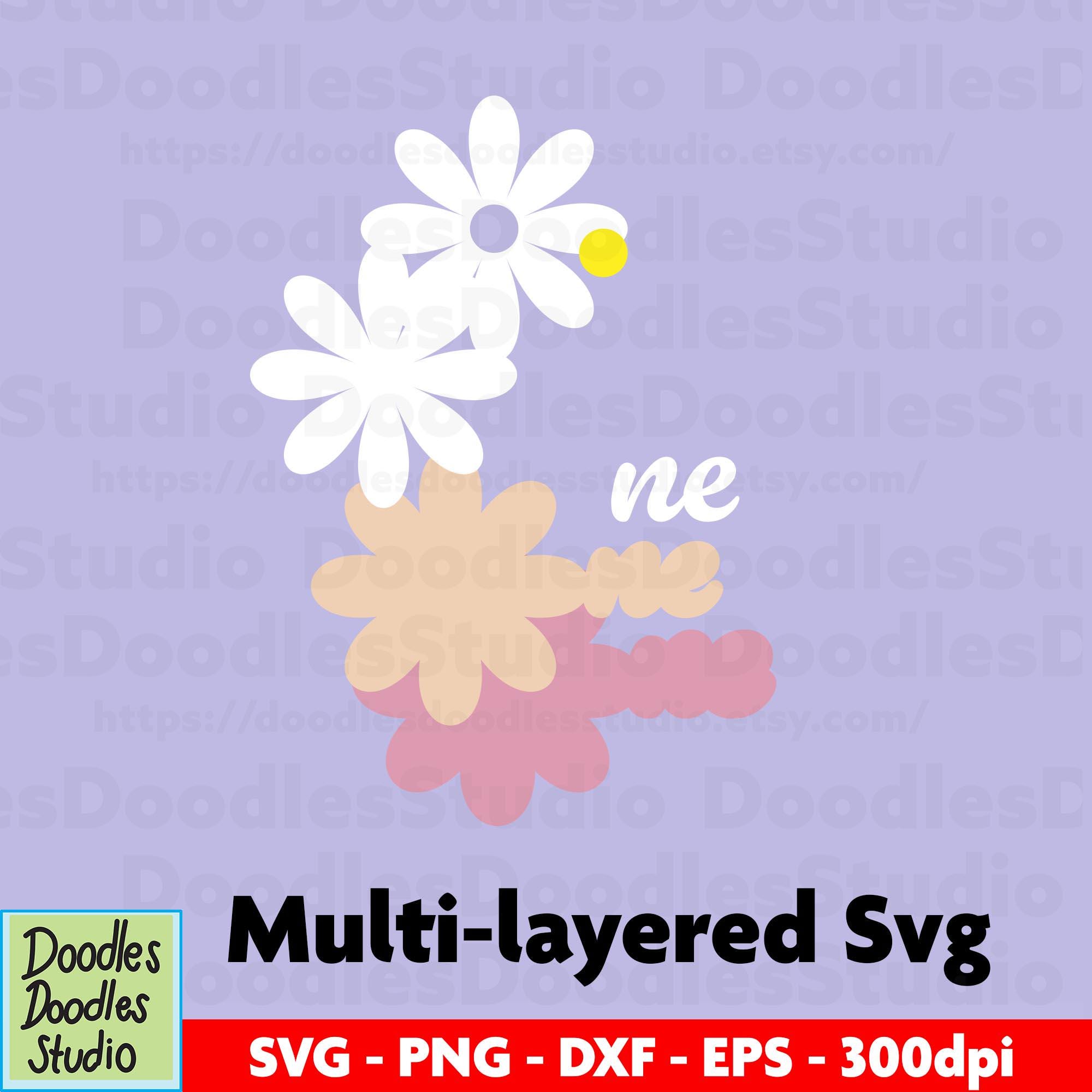 One Daisy Cake Topper SVG Bundle Png - Etsy