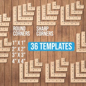Paquete digital de 36 reglas para muestras de tejido en formato SVG (descarga digital)